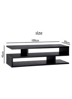 Mahmayi Mahmayi Black MSR-CT Modern TV Stand with Coffee Table for Laptop Computer/TV/PC/Printer, Multifunctional Systems  - Image 4