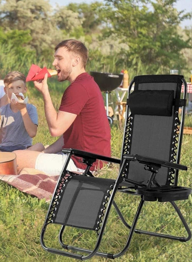CityRiya-Long - Camping Chair Foldable Reclining Lounge Chair Outdoor Beach Chair Relaxing Chair Modern Leisure Recliner Chair Comfortable Sun Loungers Side Garden Chair for Patio Balcony Pool Garden - Image 1