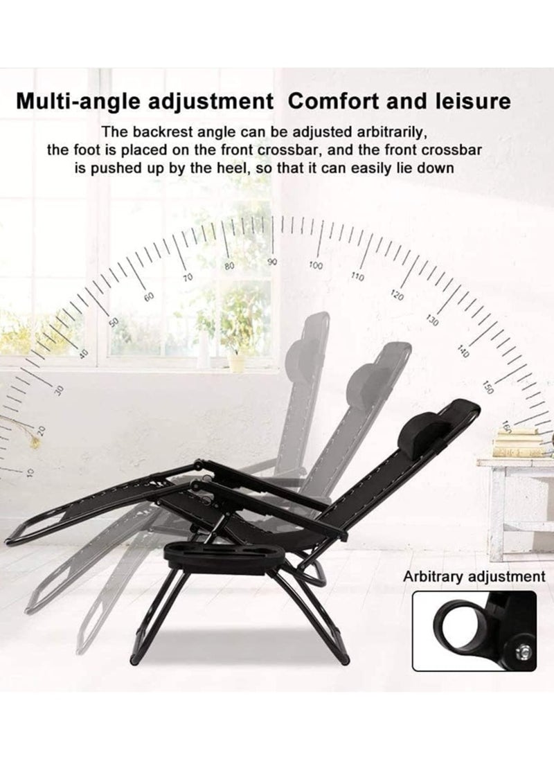 CityRiya-Long - Camping Chair Foldable Reclining Lounge Chair Outdoor Beach Chair Relaxing Chair Modern Leisure Recliner Chair Comfortable Sun Loungers Side Garden Chair for Patio Balcony Pool Garden - Image 1