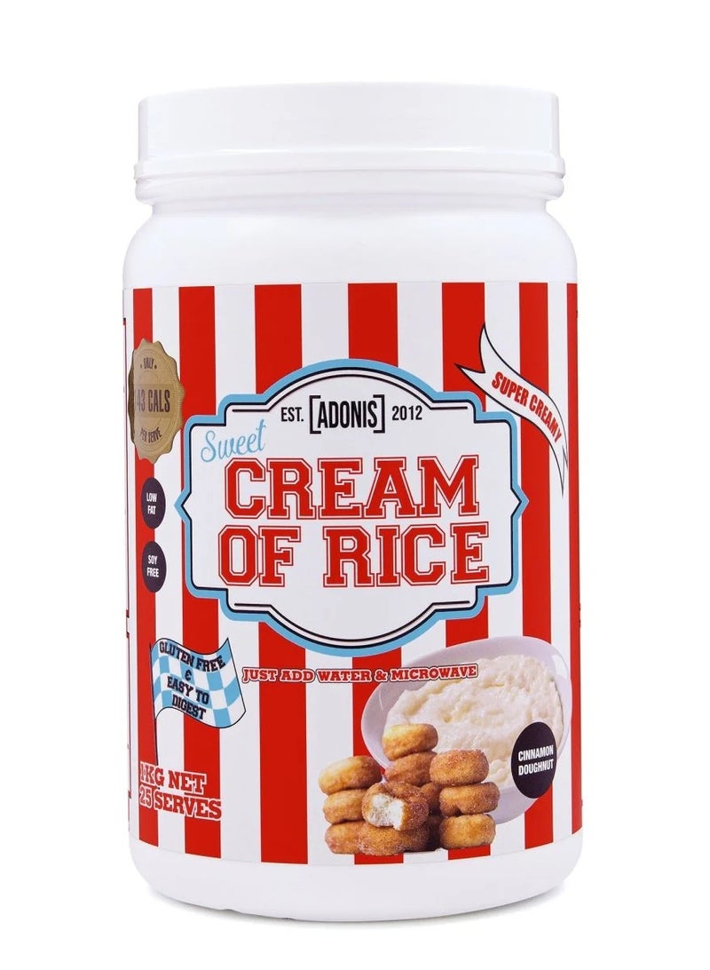 Adonis Sweet Cream of Rice Cinnamon Doughnut 1kg – Clean Carbs, Gluten‑Free Energy Source