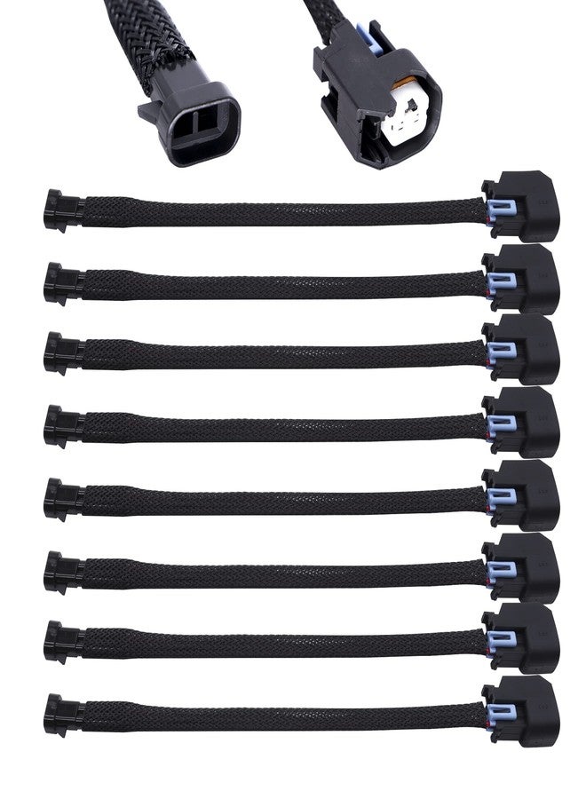 HiSport Fuel Injector Connector 8 PCS Pigtail Connectors Wire Terminals WAINJ32 Compatible with Mini Delphi Multec 2 Harness to USCAR EV6 - Image 1