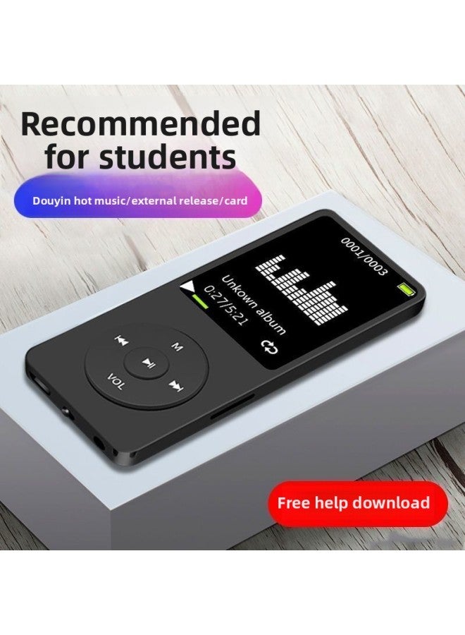 Thin Mp3 Player Music Walkman Non MP4 Students English Listening MP3 Portable No Screen Cute-Body Color:Black-Memory Capacity:External + Full Set Of Accessories + 32g Memory Card  - Image 5