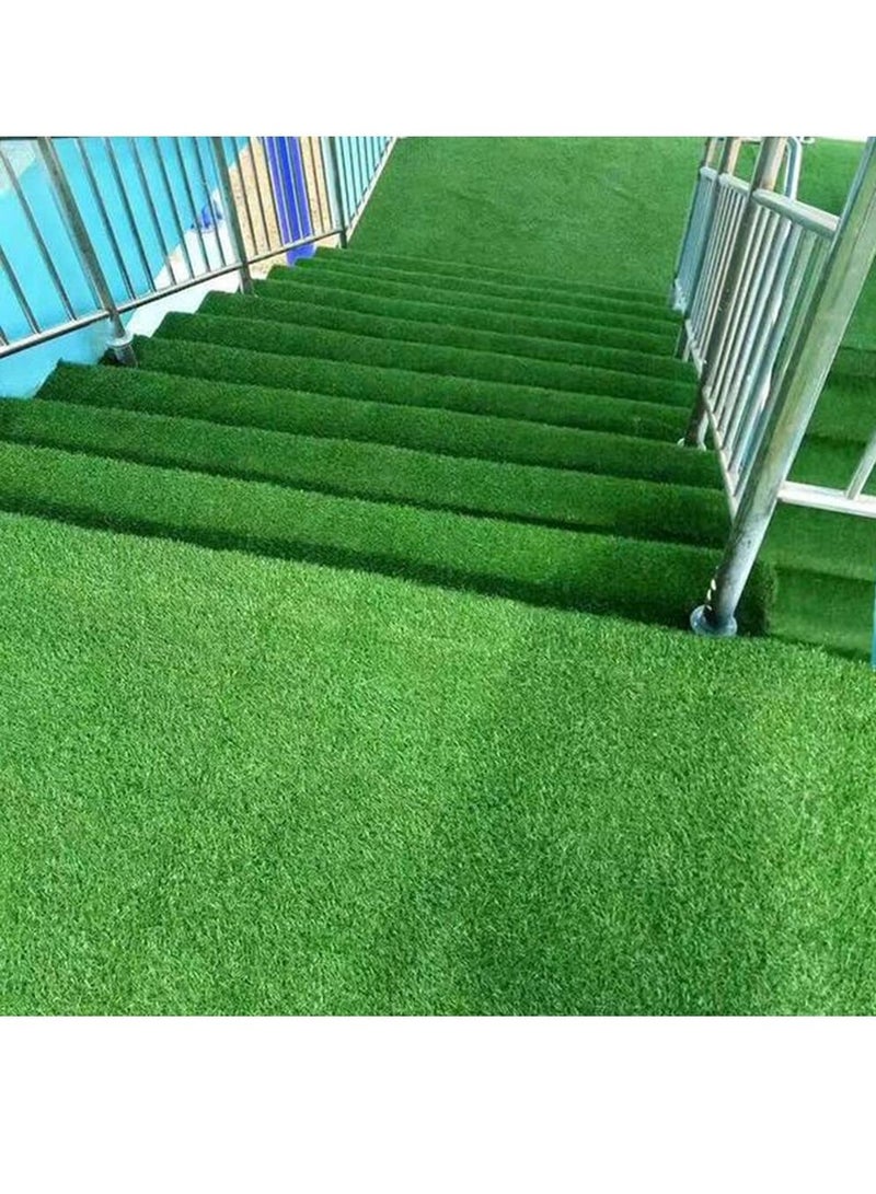 Generic Artificial Grass Carpet Green Fake Grass Turf Balcony Synthetic Mat Decorative Green Carpet For Home Outdoor Backyard Garden, 25mm  - Image 3