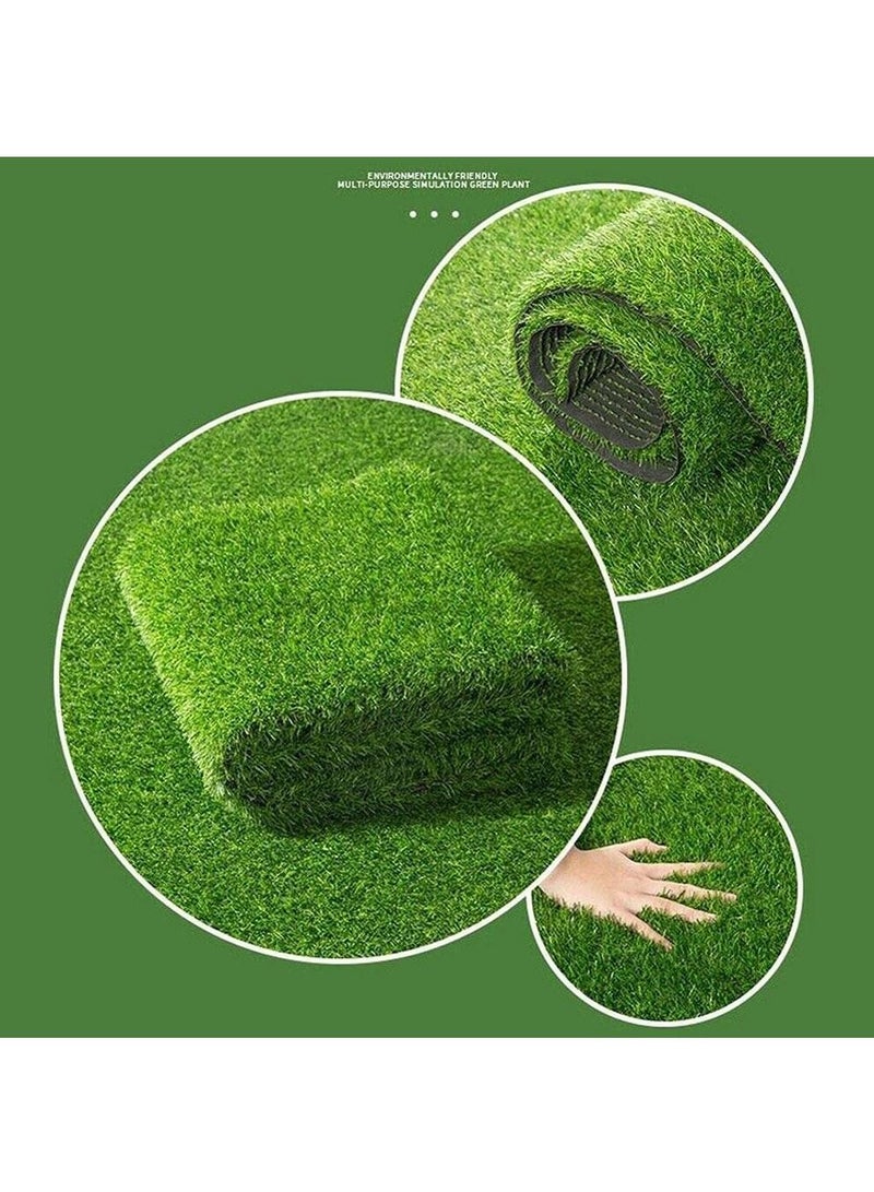 Generic Artificial Grass Carpet Green Fake Grass Turf Balcony Synthetic Mat Decorative Green Carpet For Home Outdoor Backyard Garden, 25mm  - Image 1
