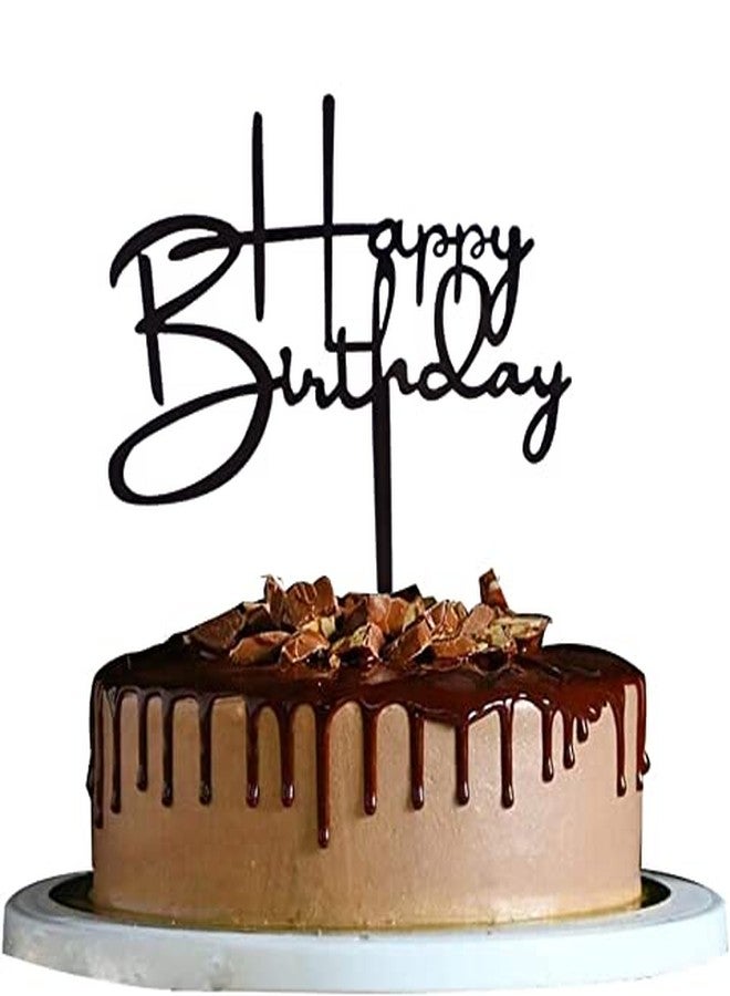 YUINYO Set of 3 Pcs Gold-Black-Red Acrylic Happy Birthday Cake Topper Birthday Party Decoration Supplies quality Acrylic Cake Decoration adult Cake Toppers (3 Gold-Red-Black) - Image 4