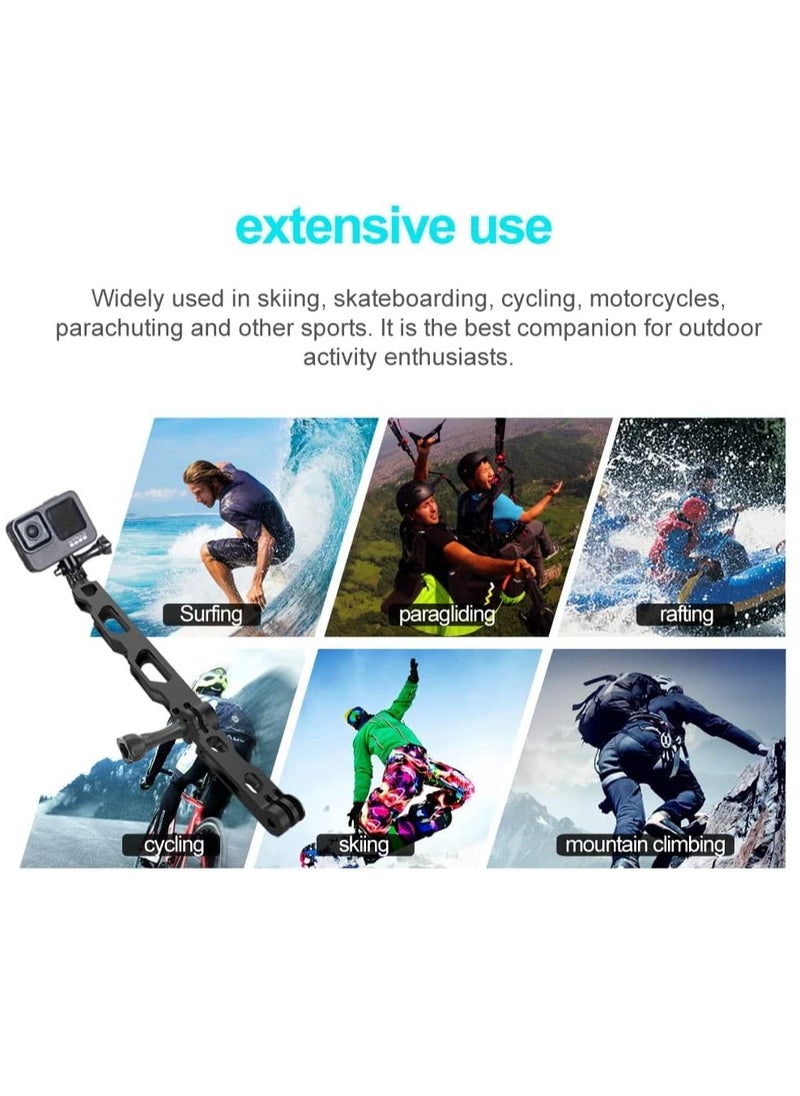 KASTWAVE - Arm for Action Camera Aluminum Alloy Extension, Tripod Mount Helmet Stick, Which Compatible with GoPro Hero 10/9/8/7/6/5 Black, Insta360 etc - Image 1