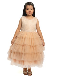 Ana Maria Light Brown Party Dress