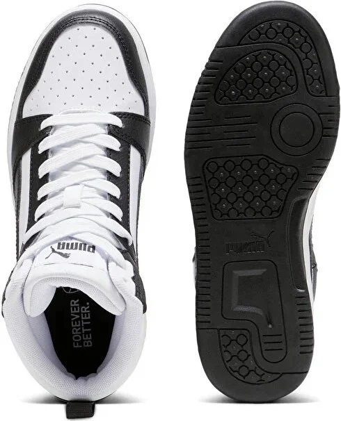 PUMA Rebound V6 Mid Casual High Top Sneakers White Black