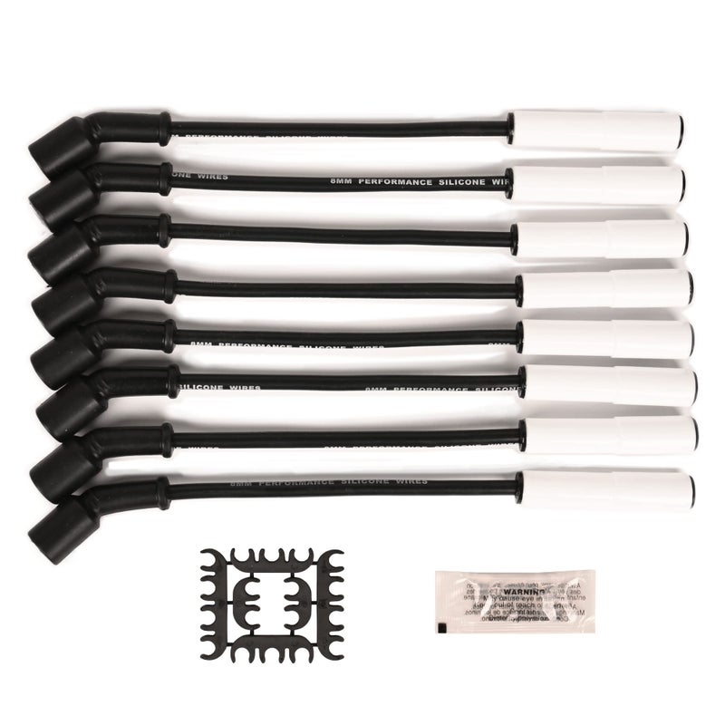 RLP Spark Plug Wire Set Accel 9059C Extreme 9000 Ceramic Boot Compatible with GM 48536062L