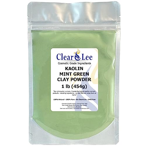 ClearLee Kaolin Mint Green Clay Cosmetic Grade Powder 100 Pure Natural Powder Great For Skin Detox Rejuvenation and More Heal Damaged Skin DIY Clay Face Mask 1 lb - Image 2
