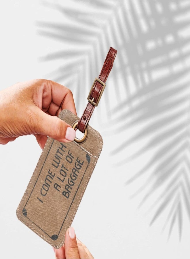 Mona B Canvas Luggage Tags | Bag Tag | Travel Id Label | Tag for Baggage Suitcase | Identification with Stylish Design for Men and Women - Image 3