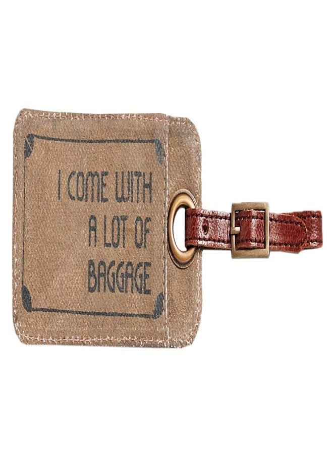 Mona B Canvas Luggage Tags | Bag Tag | Travel Id Label | Tag for Baggage Suitcase | Identification with Stylish Design for Men and Women - Image 1