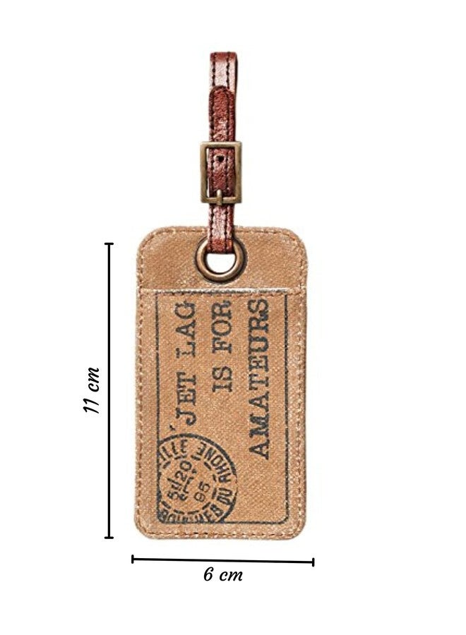 Mona B Canvas Luggage Tags | Bag Tag | Travel Id Label | Tag for Baggage Suitcase | Identification with Stylish Design for Men and Women - Image 2