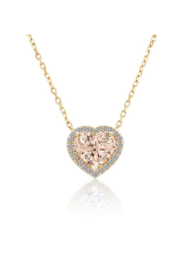FNP 3 Ct Heart Diamond Necklace For Her  - Image 3