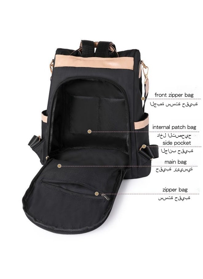 SHABILI Girls' Nylon Material Backpack, Student's Large-capacity School Bag College Bag Tourist Bag Back Bag, Daily Commuting Shoulder Bag Crossbody Bag Office Bag Handbag Tote Bags for Women/Teenagers  - Image 4