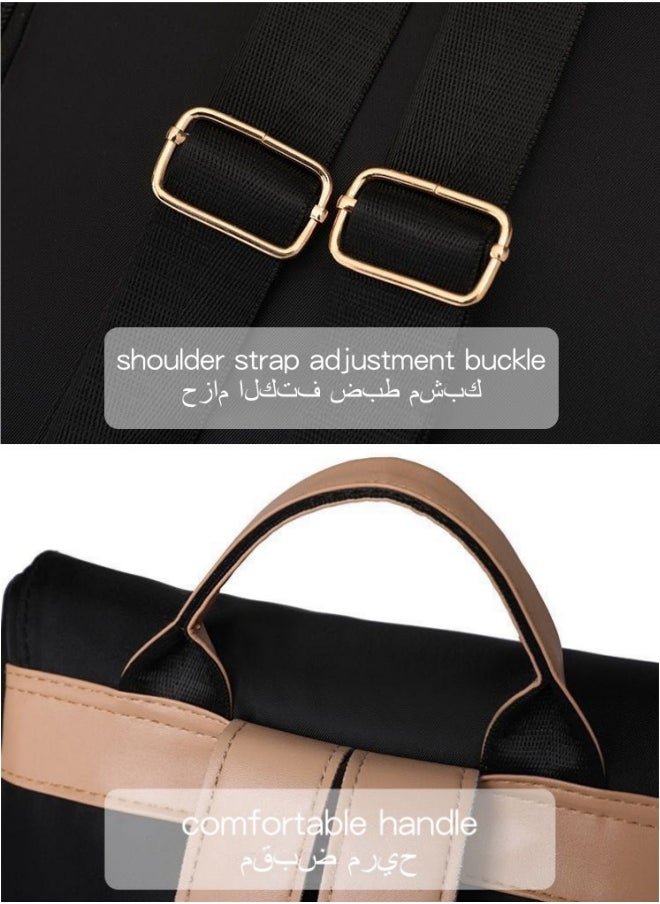 SHABILI Girls' Nylon Material Backpack, Student's Large-capacity School Bag College Bag Tourist Bag Back Bag, Daily Commuting Shoulder Bag Crossbody Bag Office Bag Handbag Tote Bags for Women/Teenagers  - Image 5
