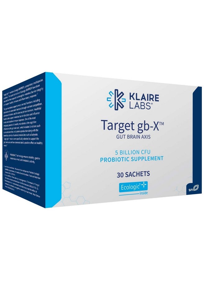 Klaire Labs - Klaire Labs Mood Probiotic Powder Target gb-X with Bifidobacterium & Lactobacillus, Clinically Demonstrated to Promote Positive Mood, Shelf-Stable & Hypoallergenic for Men & Women (30 Packets) - Image 1