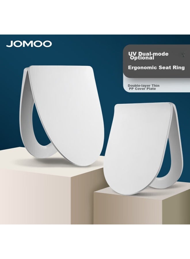 Jomoo Toilet Seat Cover, Universal Slim Standard Toilet Ring, Slow-close Quick-release Cover, Toilet Accessory, V-shaped Model 97166 - Image 3