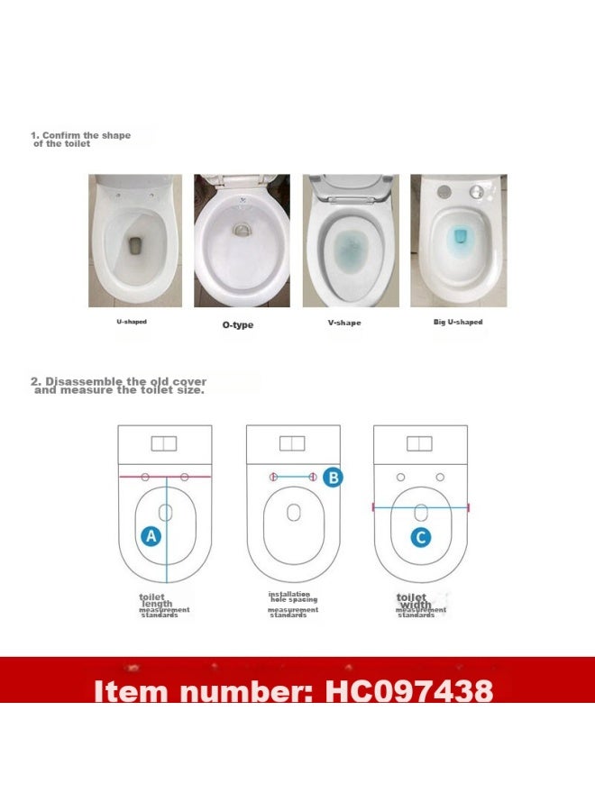 Jomoo Toilet Seat Cover, Universal Slim Standard Toilet Ring, Slow-close Quick-release Cover, Toilet Accessory, V-shaped Model 97166 - Image 2