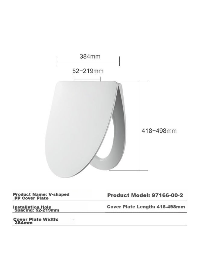 Jomoo Toilet Seat Cover, Universal Slim Standard Toilet Ring, Slow-close Quick-release Cover, Toilet Accessory, V-shaped Model 97166 - Image 1
