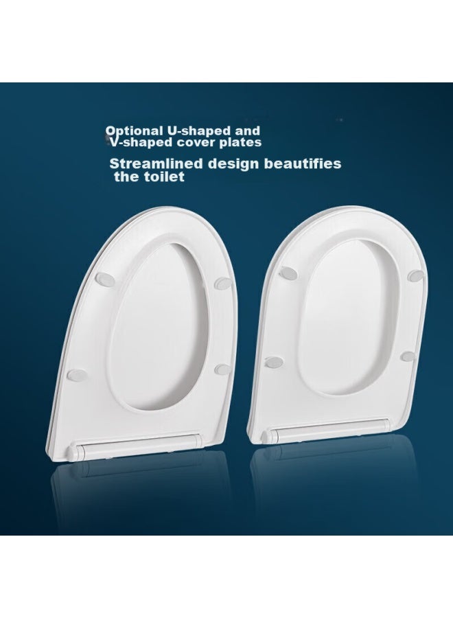 Jomoo Toilet Seat Cover, Universal Slim Standard Toilet Ring, Slow-close Quick-release Cover, Toilet Accessory, V-shaped Model 97166 - Image 5