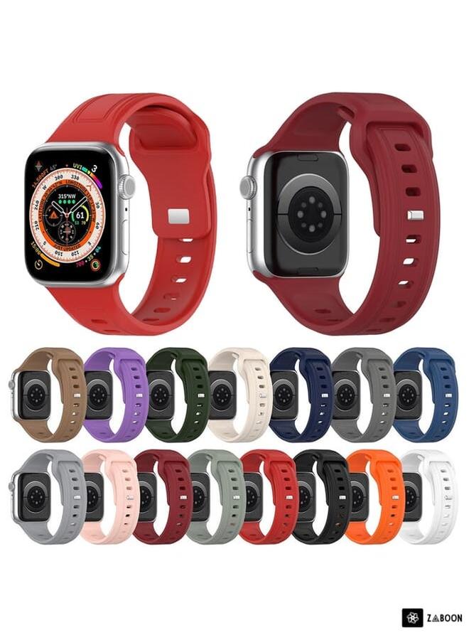 Zaboon Apple Watch Ultra 49mm Square Buckle Silicone Watch Band  - Image 5