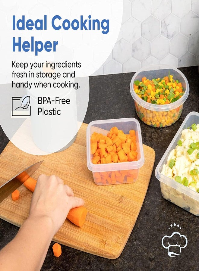 Chef's Path 28 Piece Airtight Food Storage Containers with Easy Snap Lids, 14 Containers and Lids, Stackable Kitchen and Pantry Canisters for Coffee, Meal Prep and Food Storage -Transparent - Image 2