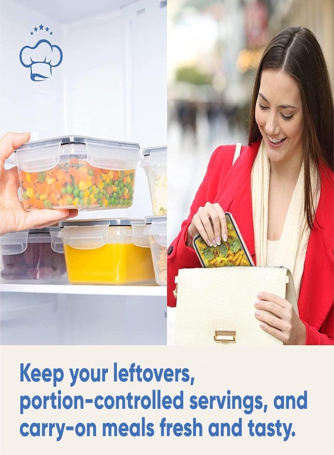 Chef's Path 28 Piece Airtight Food Storage Containers with Easy Snap Lids, 14 Containers and Lids, Stackable Kitchen and Pantry Canisters for Coffee, Meal Prep and Food Storage -Transparent - Image 5