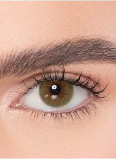 Naturel Natural Brand Contact Lenses - Monthly Lenses - Core Green Color - Pair in Box with Lens Case  - Image 1