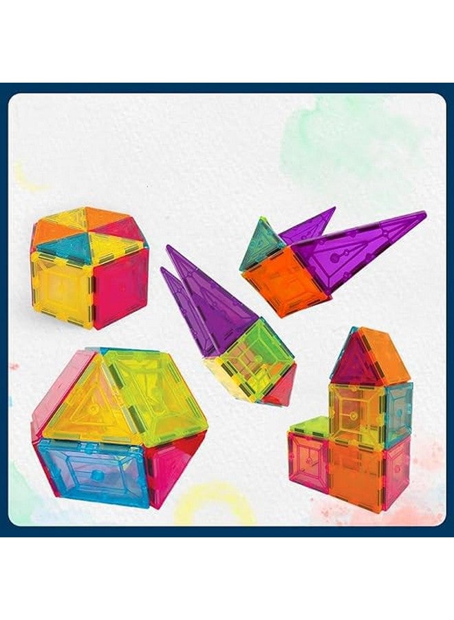 Wembley Magnetic Tiles for Kids|Magnetic Building Blocks for Kids 3 4 5 6 7 8 Yrs|Constructing&Creative Learning Educational Brain Toys|STEM Learning Kit Magnetic Toys (16 Pcs),Multicolor - Image 2
