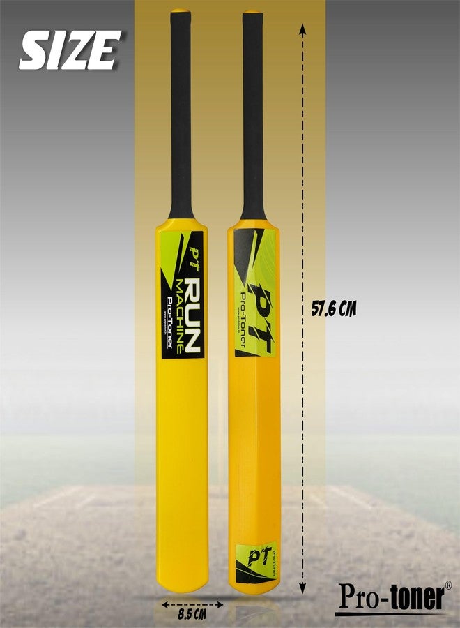 Protoner Kids Cricket Set with 1 Plastic Bats, 3 Stumps and Ball, Yellow - Image 2