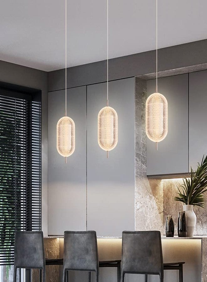 CITRA LED 1 Light Modern LED Gold Long Oval Pendant Light - Warm White/Gold - Image 2