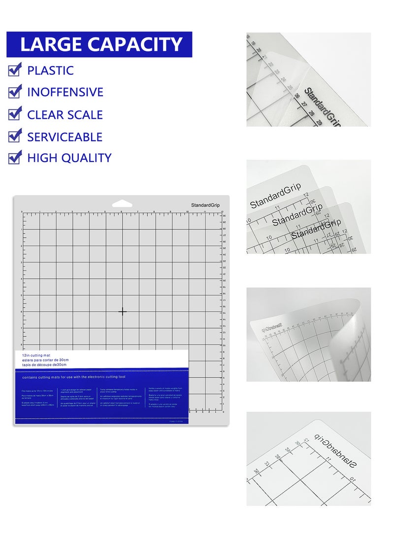 Generic Standard Grip 3 Pack Cutting Mat 12x12inch for Cricut Explore Air 2/Air/One/Maker, Standard Adhesive Sticky Quilting Replacement Accessories for Cricut  - Image 5