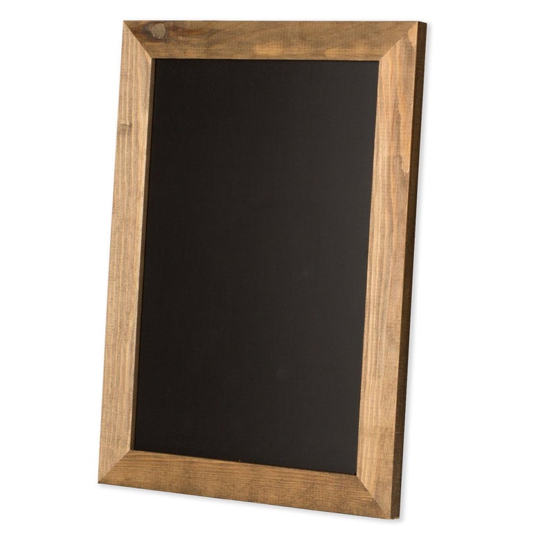 Ilyapa Rustic Wooden Magnetic Kitchen Chalkboard Sign  12x16 Inch Brown Framed Wall Hanging Chalk Board for Farmhouse Decor Wedding Restaurant Menu  Home
