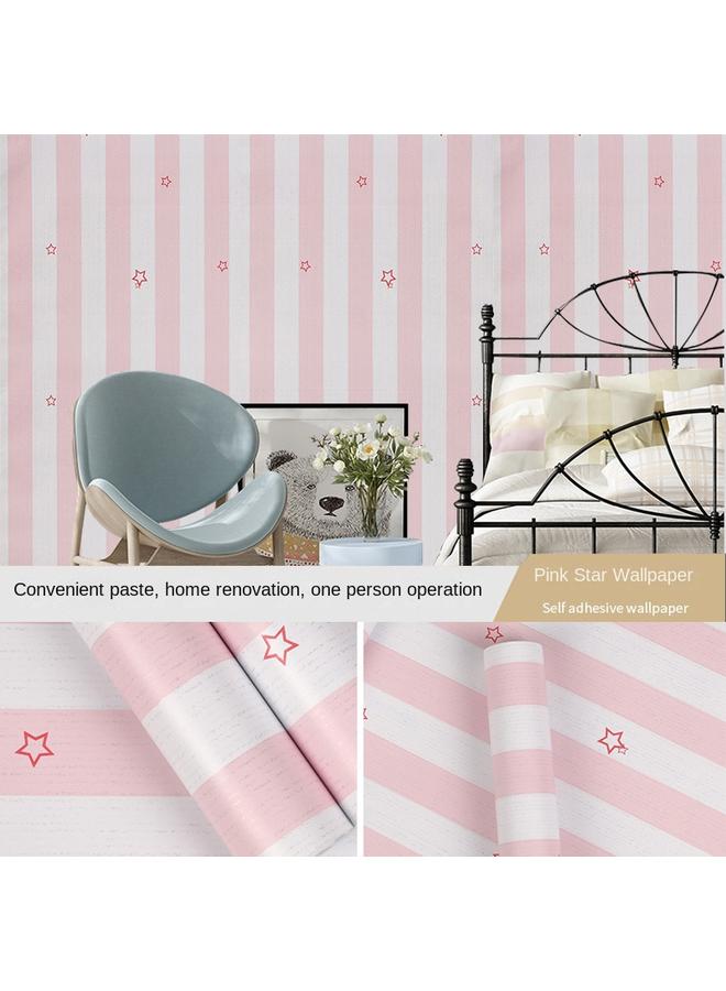 Bluejw Star Cartoon Bedroom Room Dormitory Wall Sticker Plaid Wallpaper Pvc Desktop Wardrobe Self Sticker - Image 1