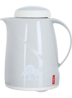 helios Plastic Thermos 0.3 Liters German Tree Pattern Light Gray  - Image 1