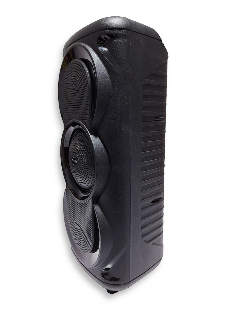 Generic - Three 4" portable charging speakers With fixed carry handle , RGB lighting effects , mic input , Model CS-4302 , USB input , TF card input - Image 1