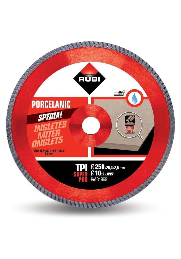RUBI 250 mm Diamond Blade for Porcelain - Image 2
