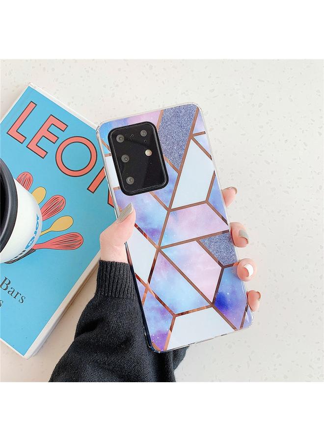 Zaboon Case For Galaxy S20 Plating Colorful Geometric Pattern Mosaic Marble TPU Mobile Phone Case - Image 1