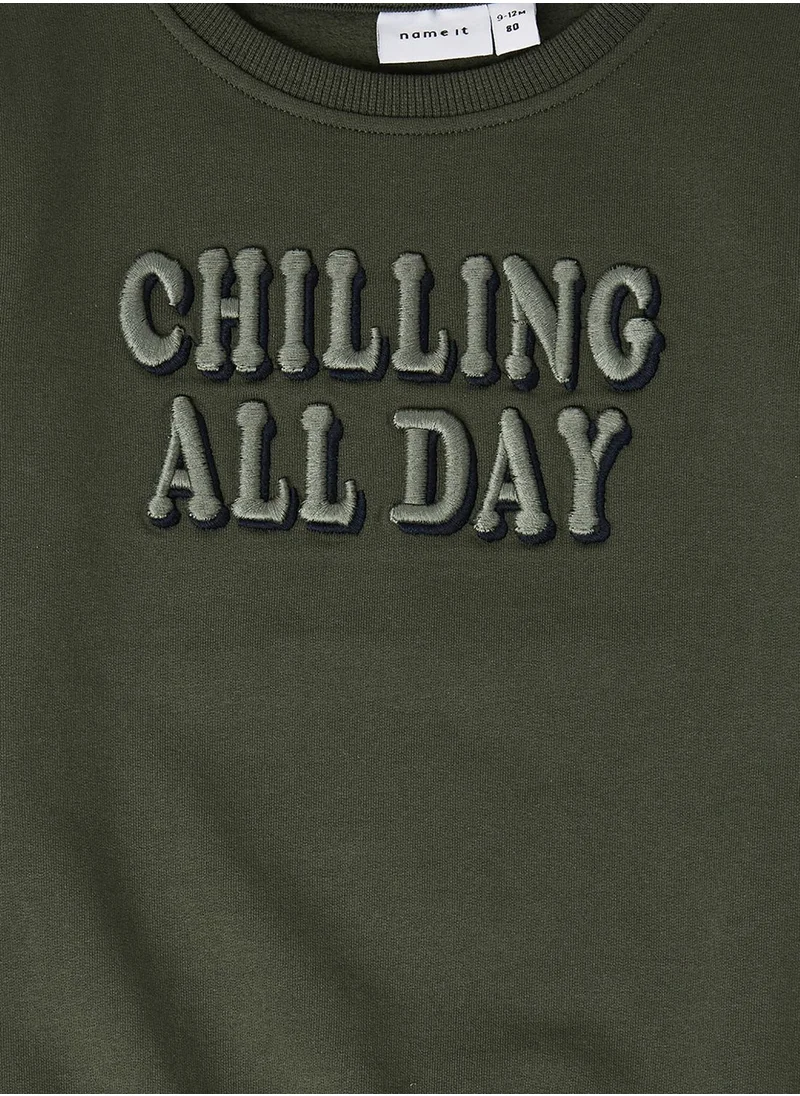 NAME IT Kids Slogan Long Sleeve Sweatshirt