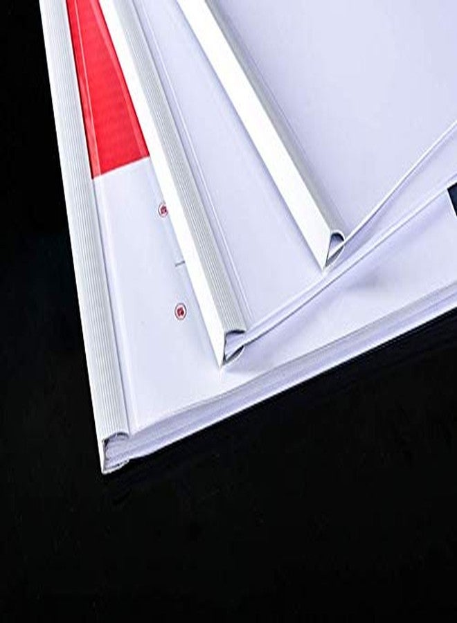 AKAHA Clear Report Covers with Solid Color 14mm Sliding Bar (18C, 100-sheet Capacity), Transparent Resume Presentation File Folders Organizer Binder, for Letter/A4 Size Paper, 10 Pcs, Solid White - Image 5