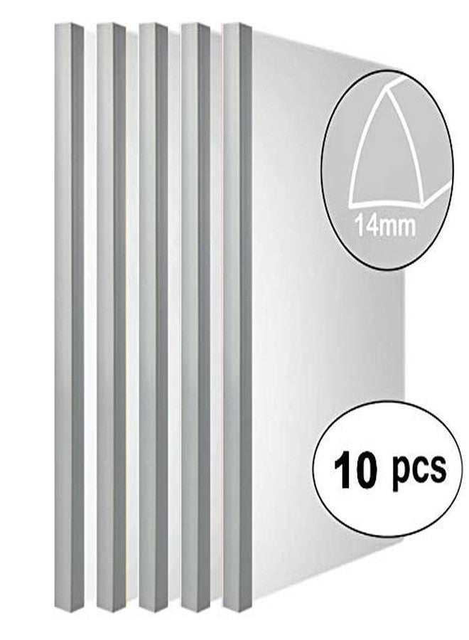 AKAHA Clear Report Covers with Solid Color 14mm Sliding Bar (18C, 100-sheet Capacity), Transparent Resume Presentation File Folders Organizer Binder, for Letter/A4 Size Paper, 10 Pcs, Solid White - Image 2