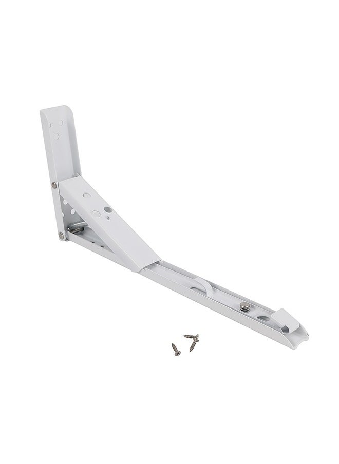 LAWAZIM - Bracket - 25x13.5cm White - Heavy Duty Space-Saving One-Touch Adjustable Foldable Wall Shelf Bracket for Wall-Mounted Storage, DIY, Utility Room, Kitchen, Garage, and RV Shelving Solutions - Image 1