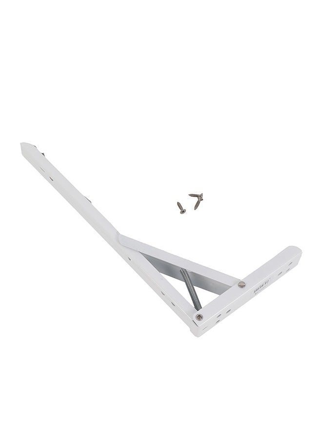 LAWAZIM - Bracket - 25x13.5cm White - Heavy Duty Space-Saving One-Touch Adjustable Foldable Wall Shelf Bracket for Wall-Mounted Storage, DIY, Utility Room, Kitchen, Garage, and RV Shelving Solutions - Image 1