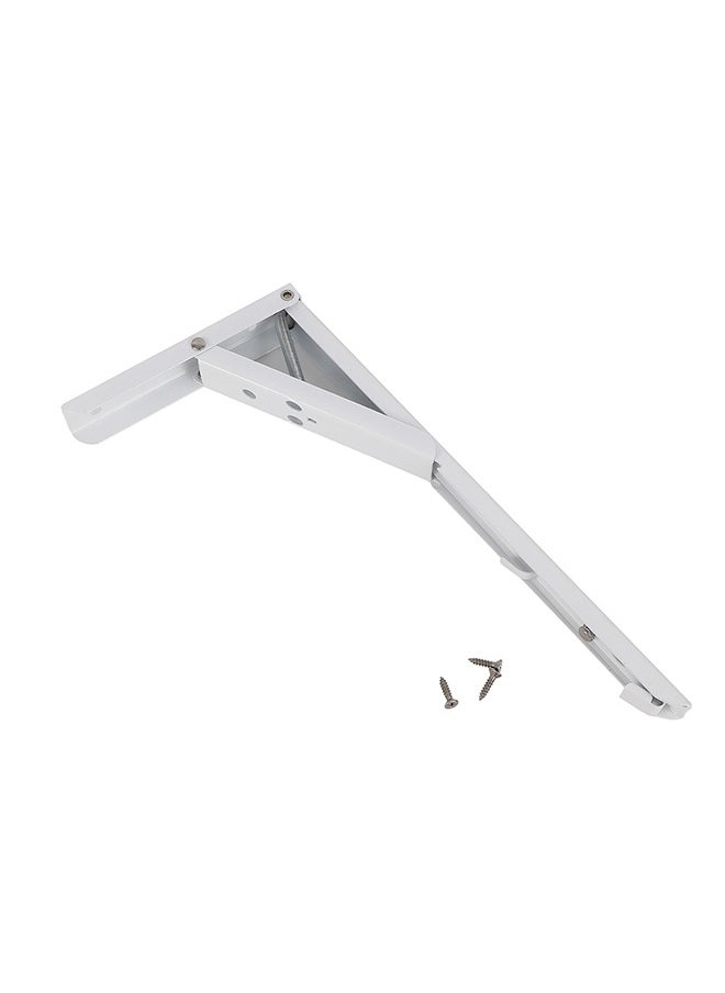 LAWAZIM - Bracket - 25x13.5cm White - Heavy Duty Space-Saving One-Touch Adjustable Foldable Wall Shelf Bracket for Wall-Mounted Storage, DIY, Utility Room, Kitchen, Garage, and RV Shelving Solutions - Image 1