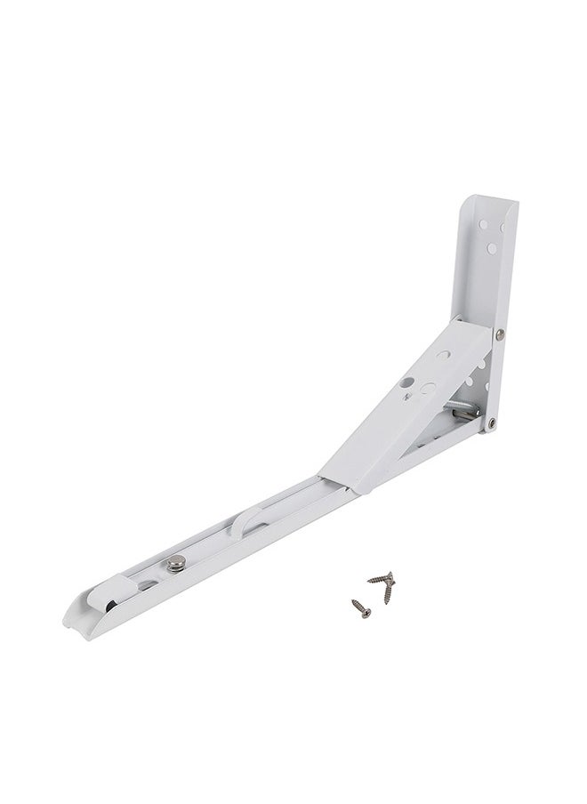 LAWAZIM - Bracket - 25x13.5cm White - Heavy Duty Space-Saving One-Touch Adjustable Foldable Wall Shelf Bracket for Wall-Mounted Storage, DIY, Utility Room, Kitchen, Garage, and RV Shelving Solutions - Image 1