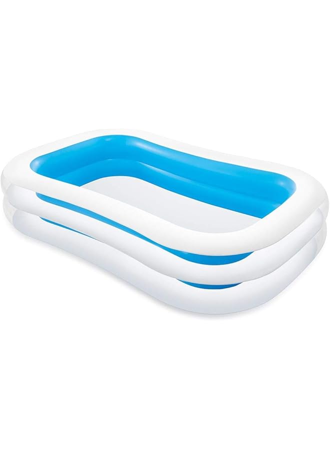 INTEX 56483 Swim Center Inflatable Family Swimming Pool White And Green - Image 1