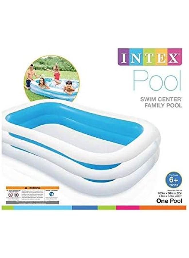 INTEX 56483 Swim Center Inflatable Family Swimming Pool White And Green - Image 4