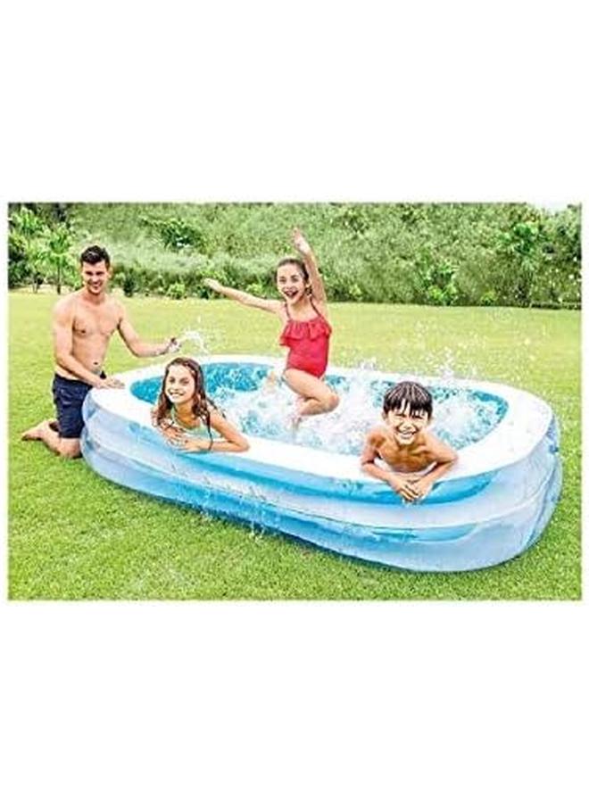 INTEX 56483 Swim Center Inflatable Family Swimming Pool White And Green - Image 3