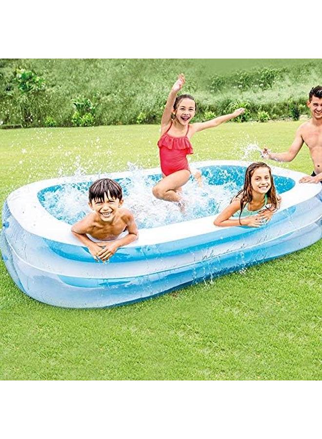 INTEX 56483 Swim Center Inflatable Family Swimming Pool White And Green - Image 2